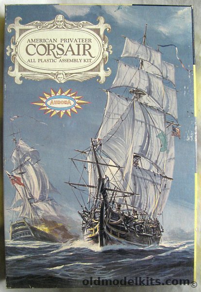 Aurora 1/128 'Corsair' American Privateer With Sails, 433-198 plastic model kit